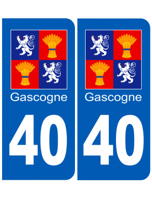 immatriculation Gascogne40 les Landes - Sticker/autocollant