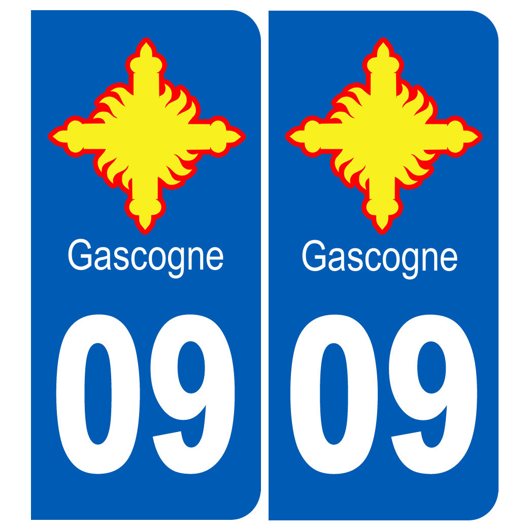 immatriculation Gascogne 09 Ariège - Sticker/autocollant