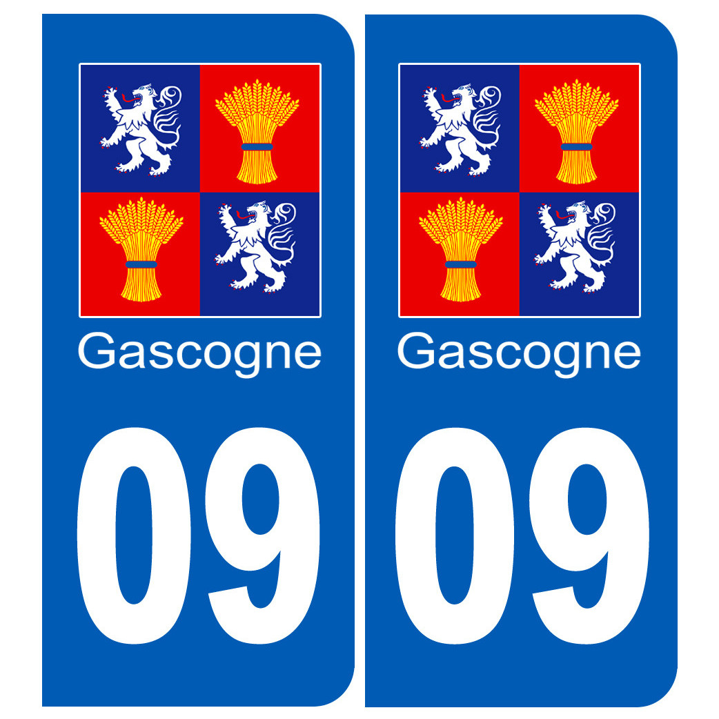 immatriculation Gascogne09 Ariège - Sticker/autocollant