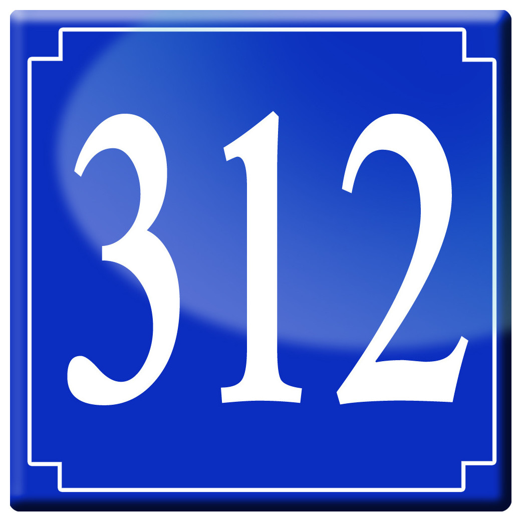 numéroderue312 - classique 10x10cm - Sticker/autocollant