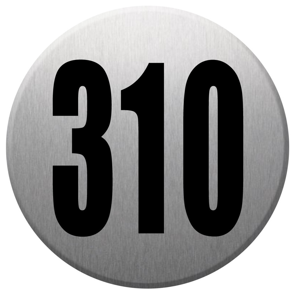 numéroderue310 - gris brossé 10x10cm - Sticker/autocollant