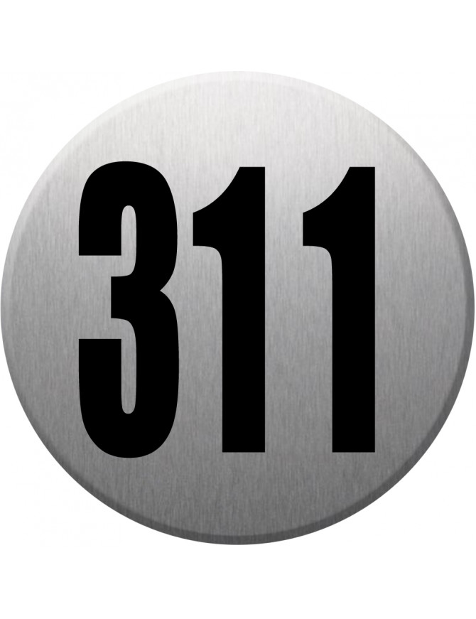 numéroderue311 - gris brossé 10x10cm - Sticker/autocollant numéroderue311 - gris brossé 10x10cm - Sticker/autocollant