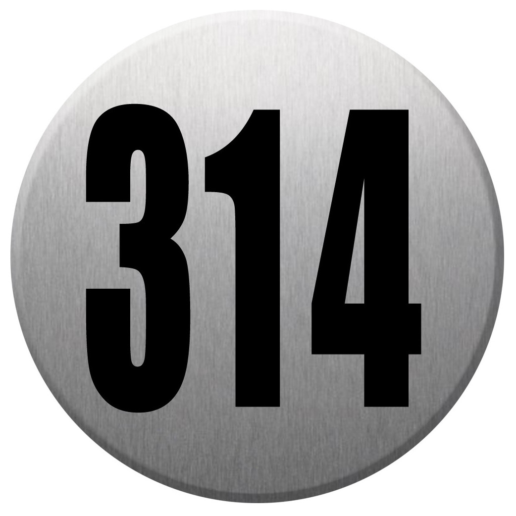 numéroderue314 - gris brossé 10x10cm - Sticker/autocollant