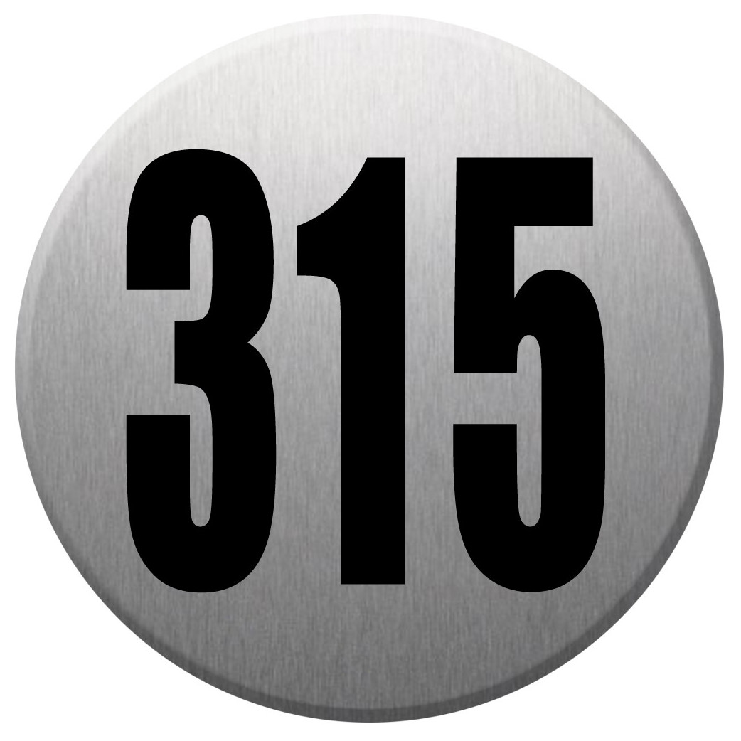 numéroderue315 - gris brossé 10x10cm - Sticker/autocollant