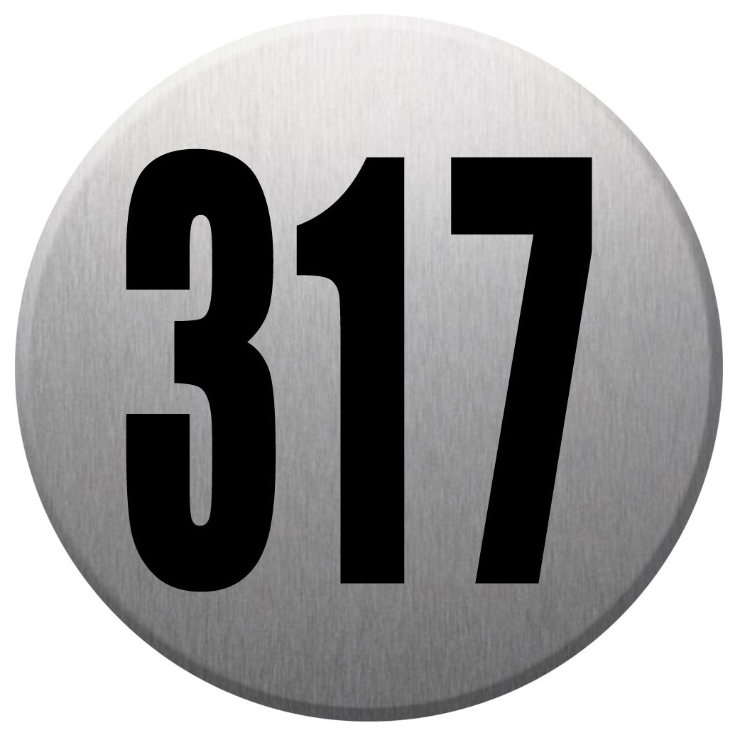 numéroderue317 - gris brossé 10x10cm - Sticker/autocollant