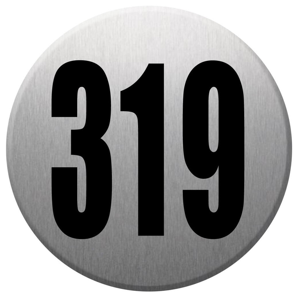 numéroderue319 - gris brossé 10x10cm - Sticker/autocollant