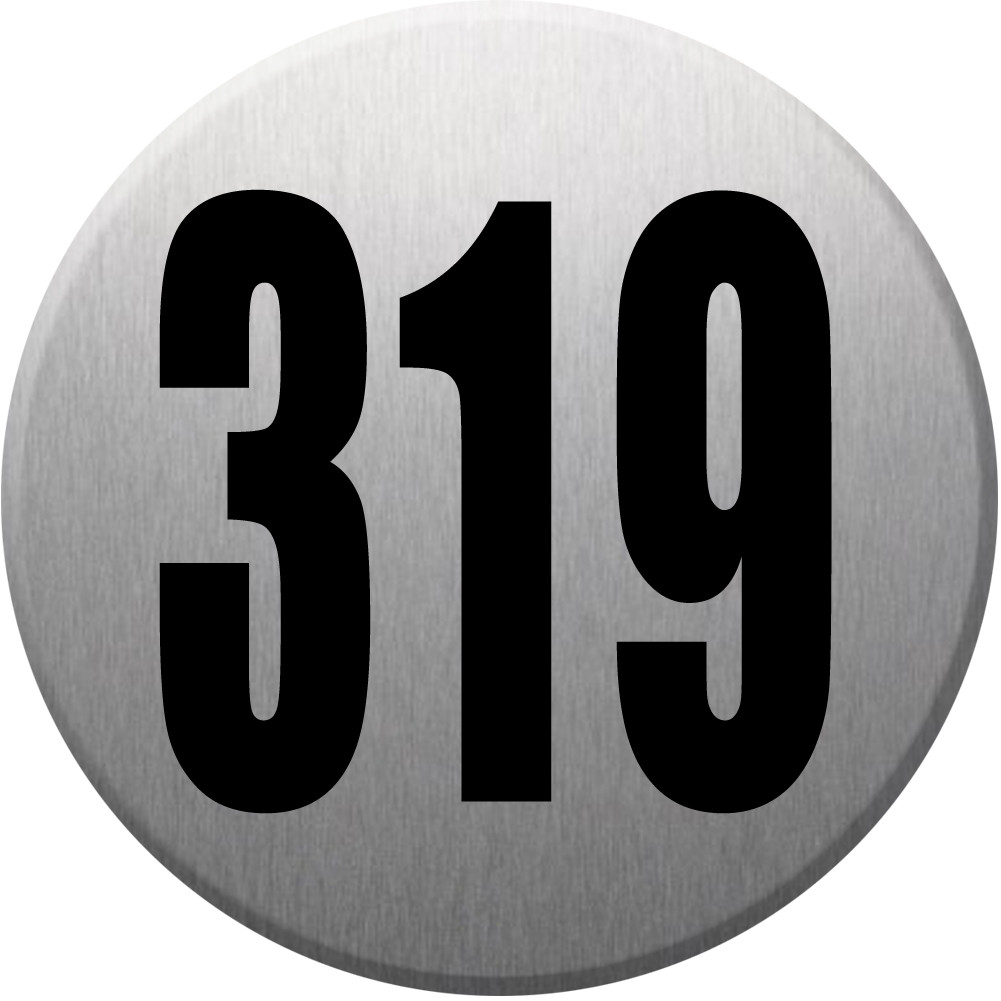 numéroderue319 - gris brossé 10x10cm - Sticker/autocollant