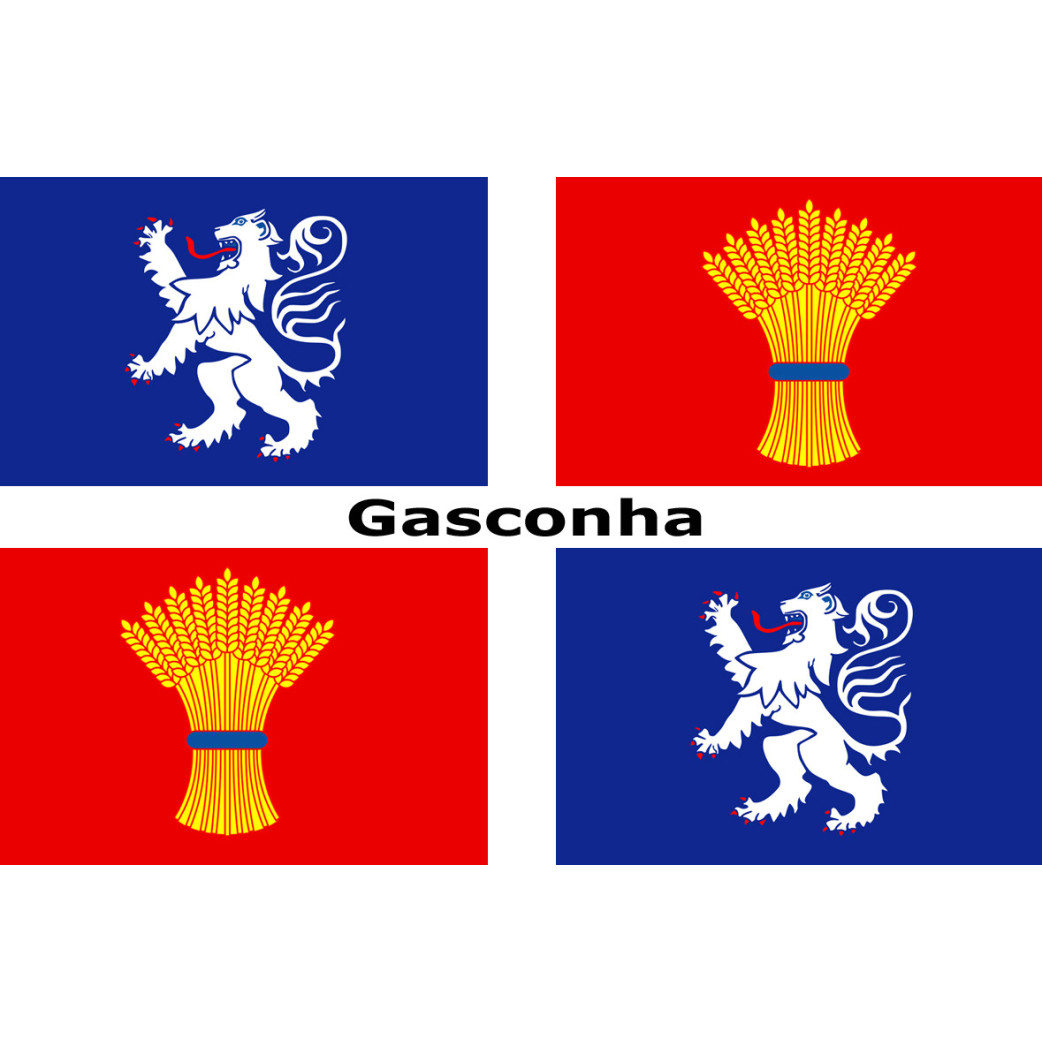 drapeau Gascogne - 10x6.5cm - Sticker/autocollant