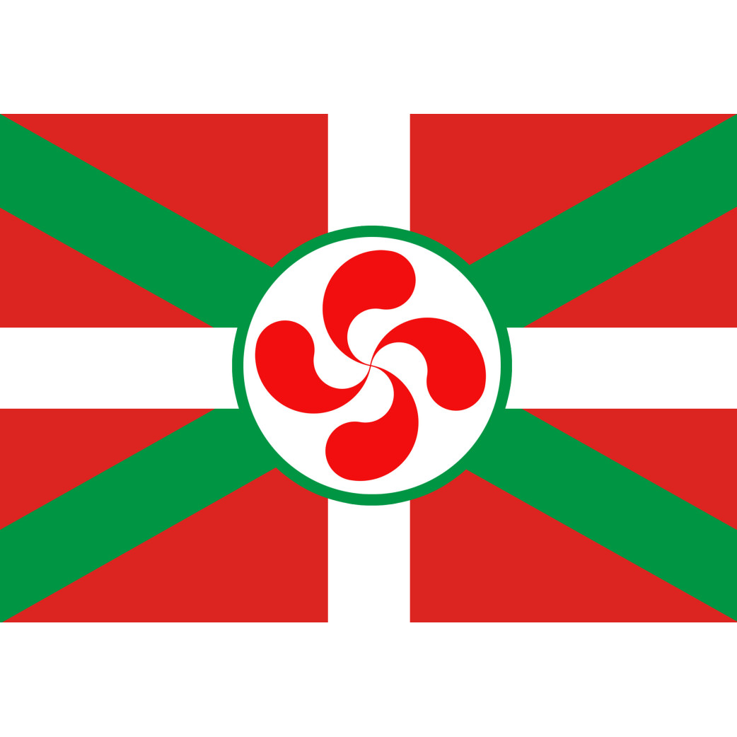 Drapeau Basque Lauburu - 19.5x13cm - Sticker/autocollant
