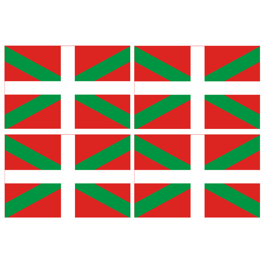 Drapeau Basque - 19.5x13cm - Sticker/autocollant