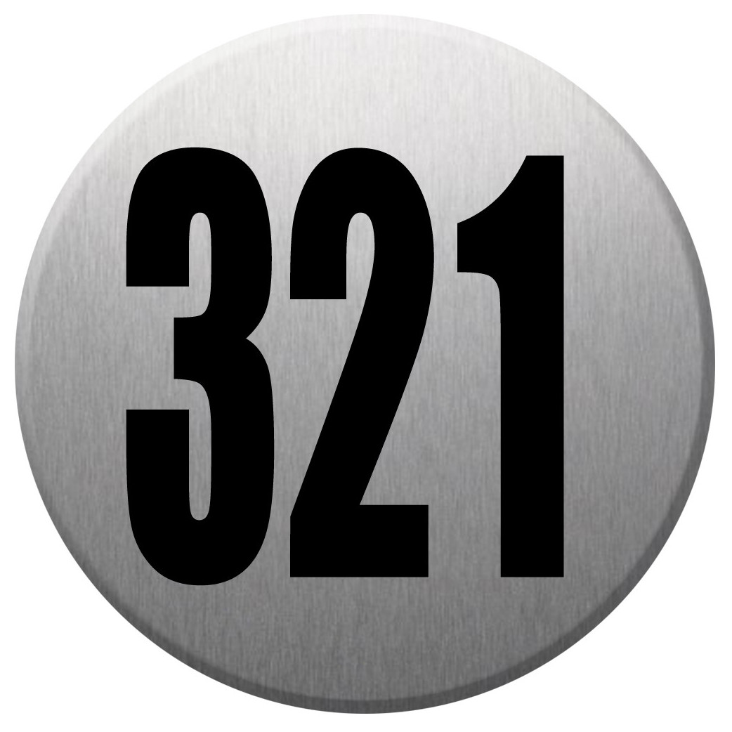 numéroderue321 - gris brossé 10x10cm - Sticker/autocollant