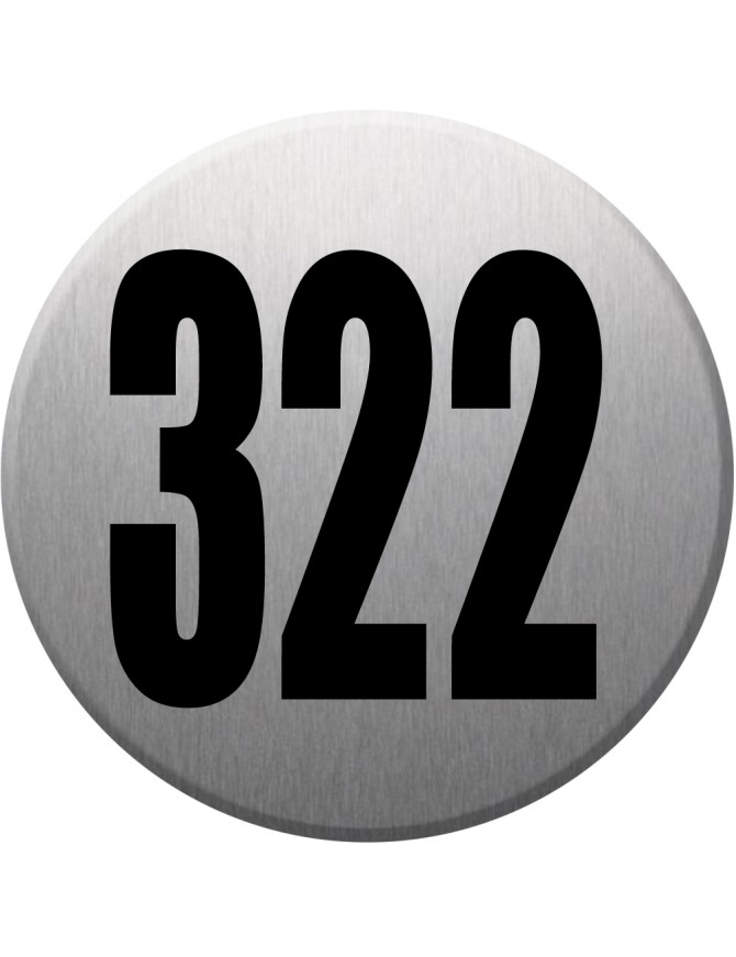 numéroderue322 - gris brossé 10x10cm - Sticker/autocollant numéroderue322 - gris brossé 10x10cm - Sticker/autocollant