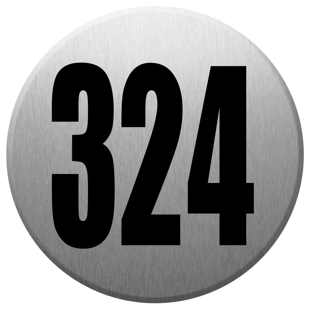 numéroderue324 - gris brossé 10x10cm - Sticker/autocollant