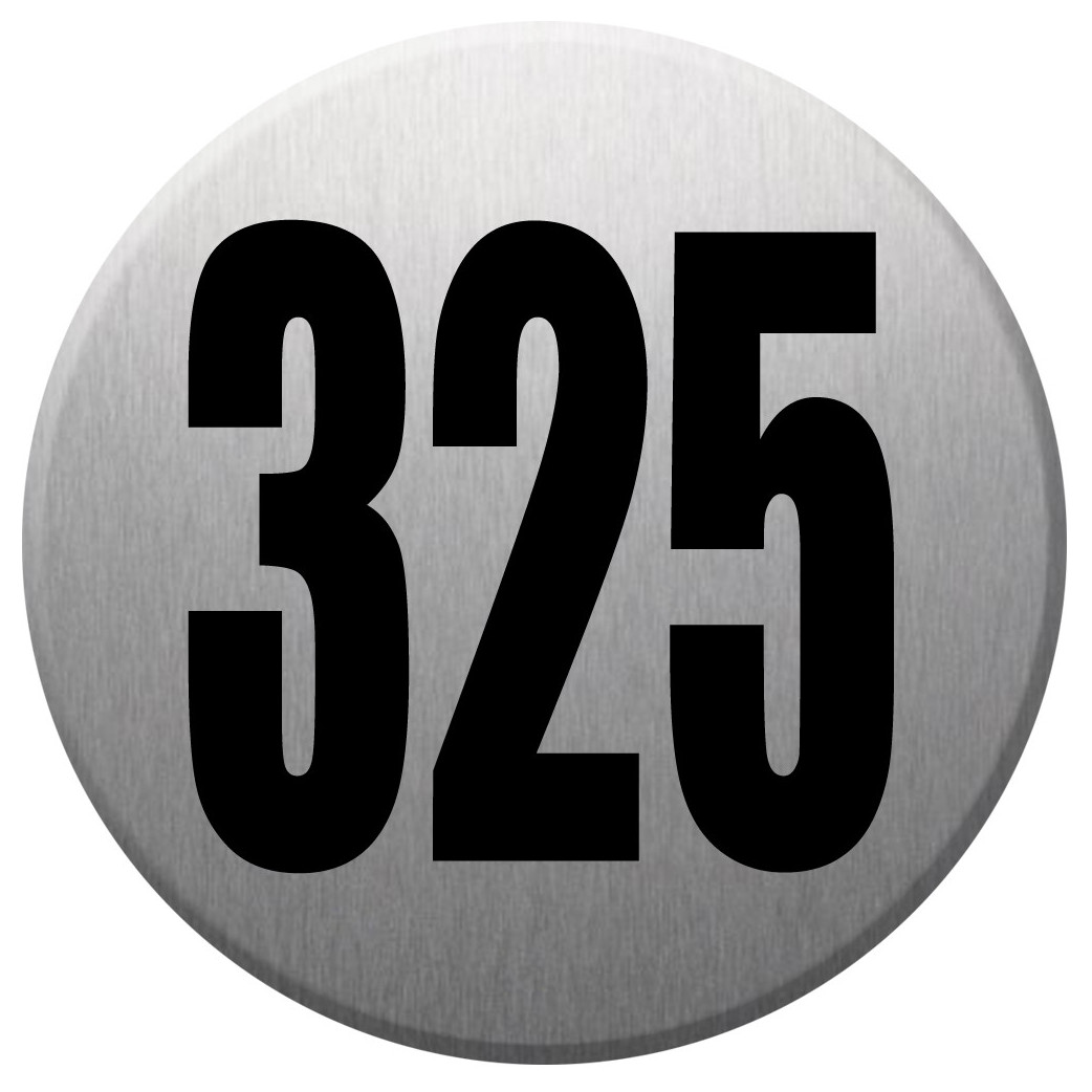 numéroderue325 - gris brossé 10x10cm - Sticker/autocollant