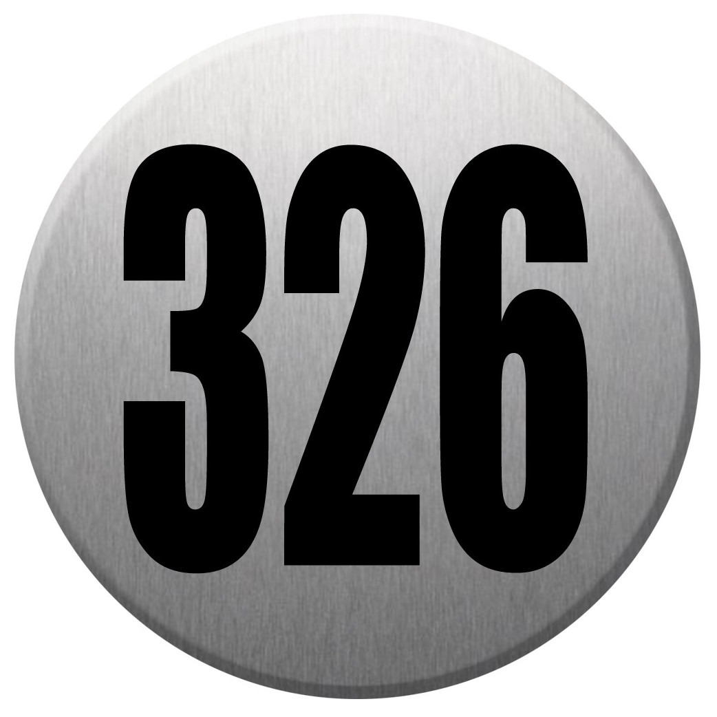 numéroderue326 - gris brossé 10x10cm - Sticker/autocollant