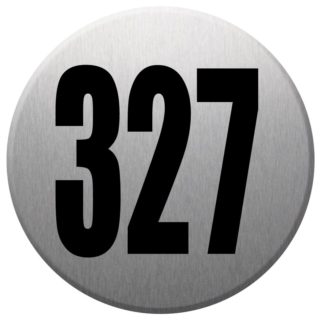 numéroderue327 - gris brossé 10x10cm - Sticker/autocollant