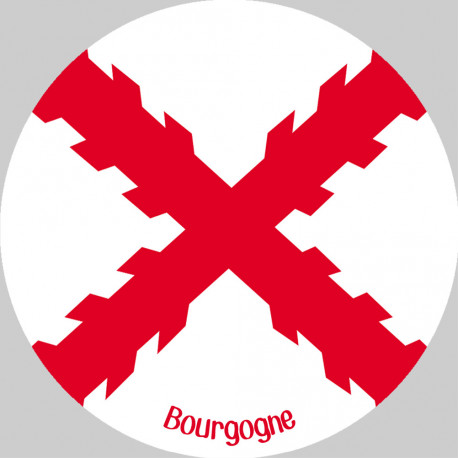 Croix bâtons de Bourgogne - 15cm - Sticker/autocollant