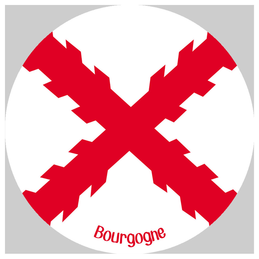 Croix bâtons de Bourgogne - 20cm - Sticker/autocollant