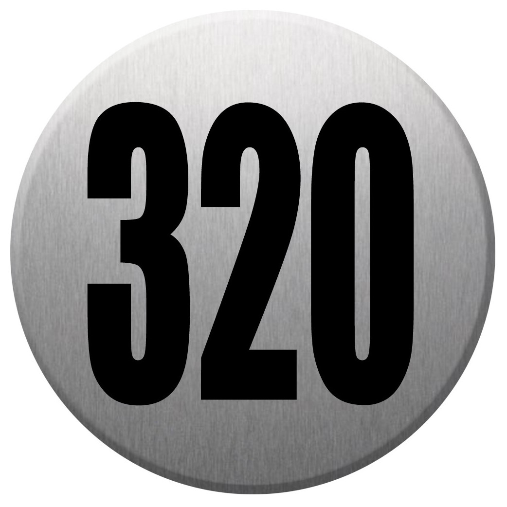 numéroderue320 - gris brossé 10x10cm - Sticker/autocollant