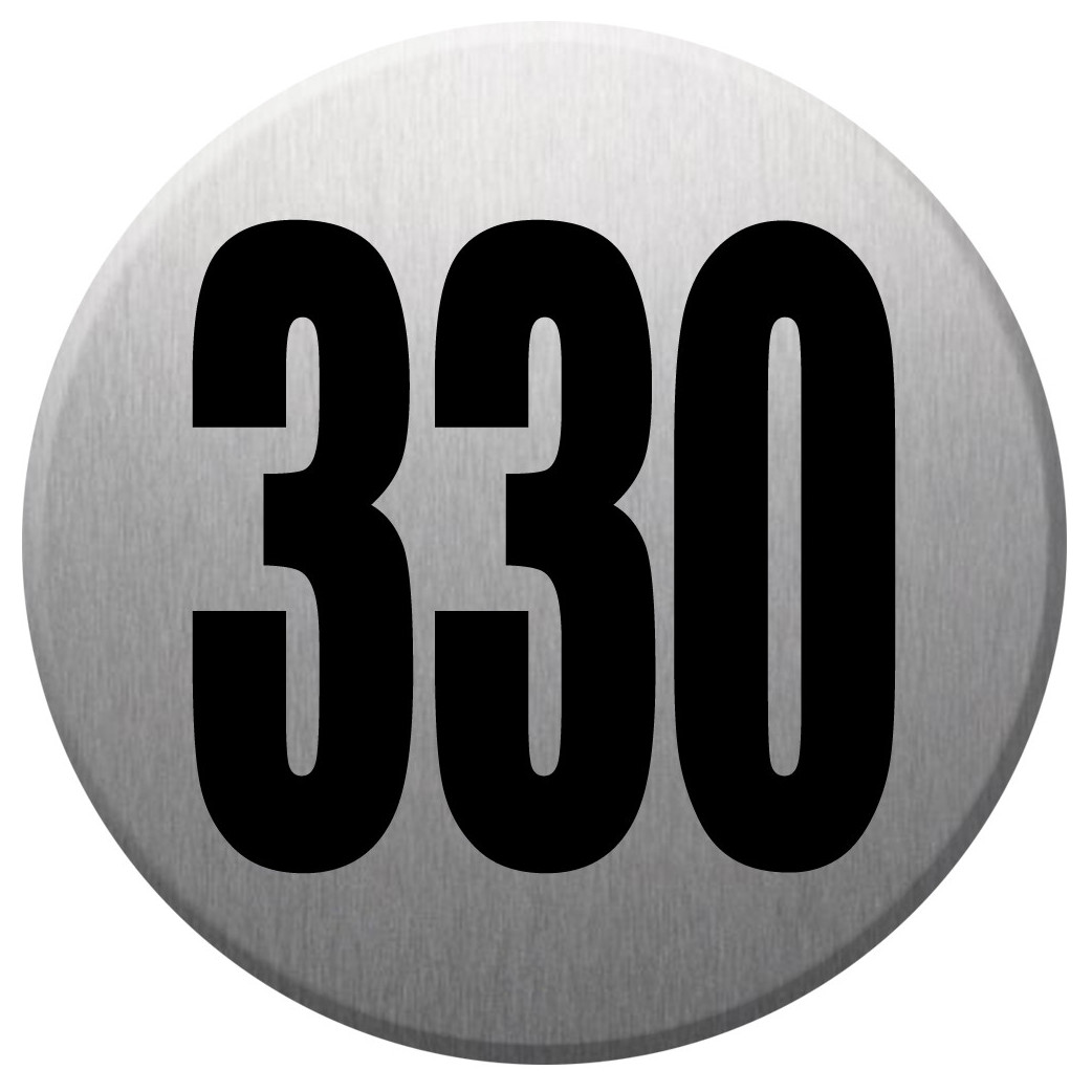 numéroderue330 - gris brossé 10x10cm - Sticker/autocollant