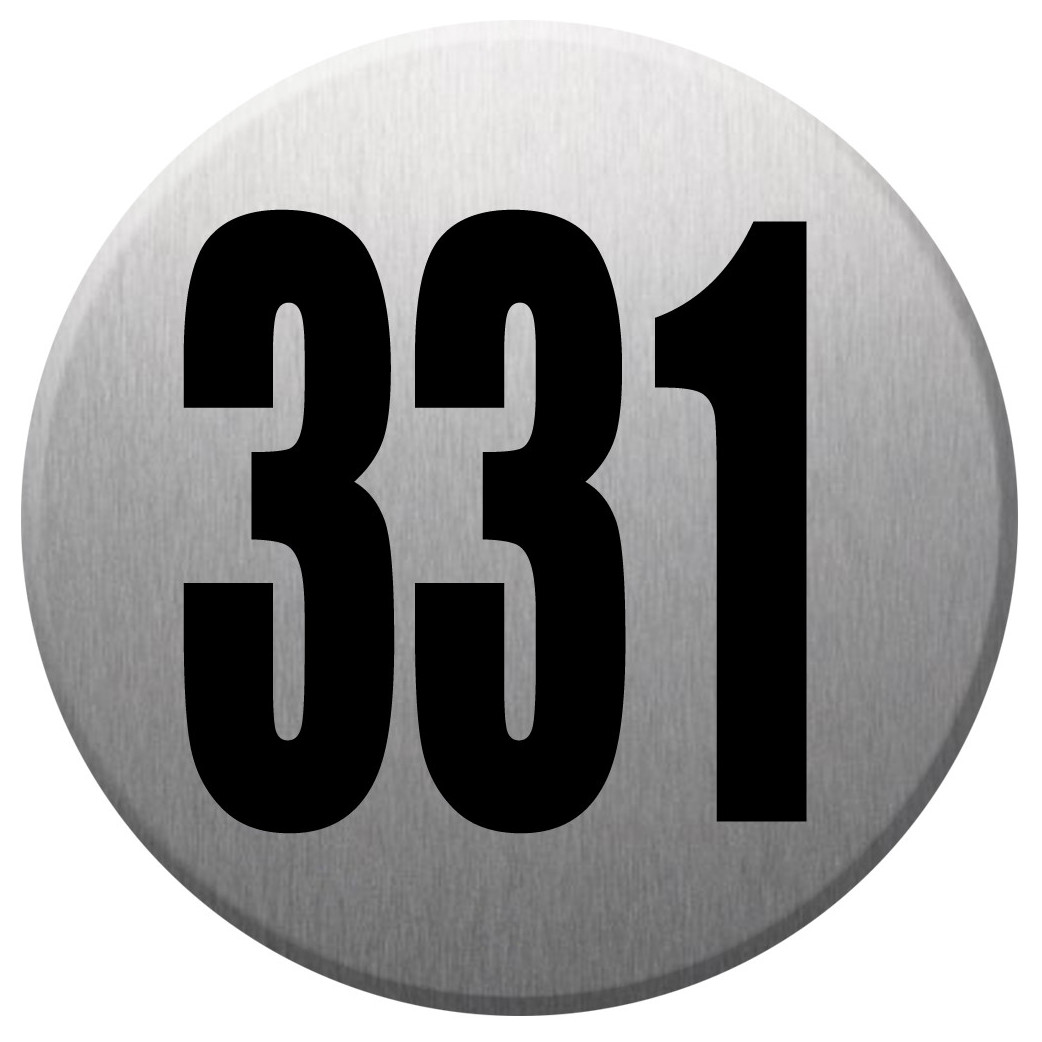 numéroderue331 - gris brossé 10x10cm - Sticker/autocollant