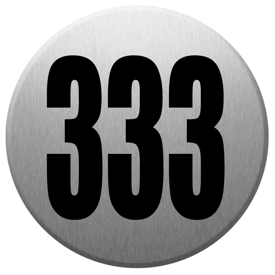 numéroderue333 - gris brossé 10x10cm - Sticker/autocollant