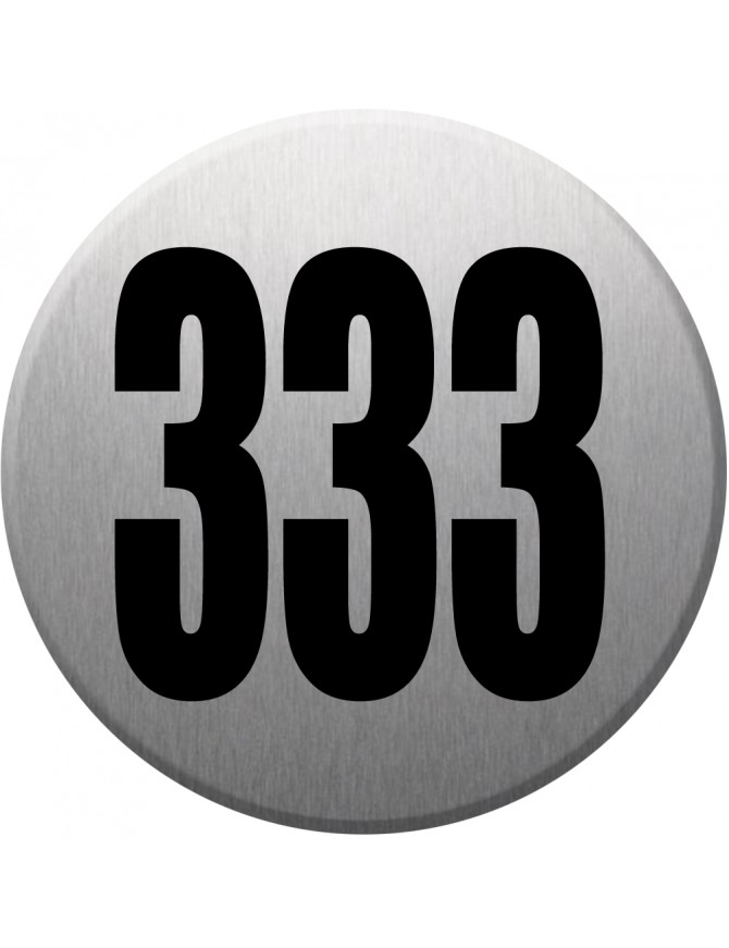 numéroderue333 - gris brossé 10x10cm - Sticker/autocollant numéroderue333 - gris brossé 10x10cm - Sticker/autocollant