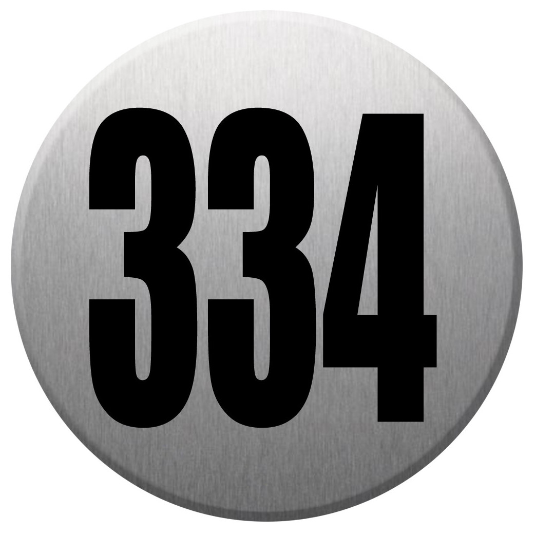 numéroderue334 - gris brossé 10x10cm - Sticker/autocollant