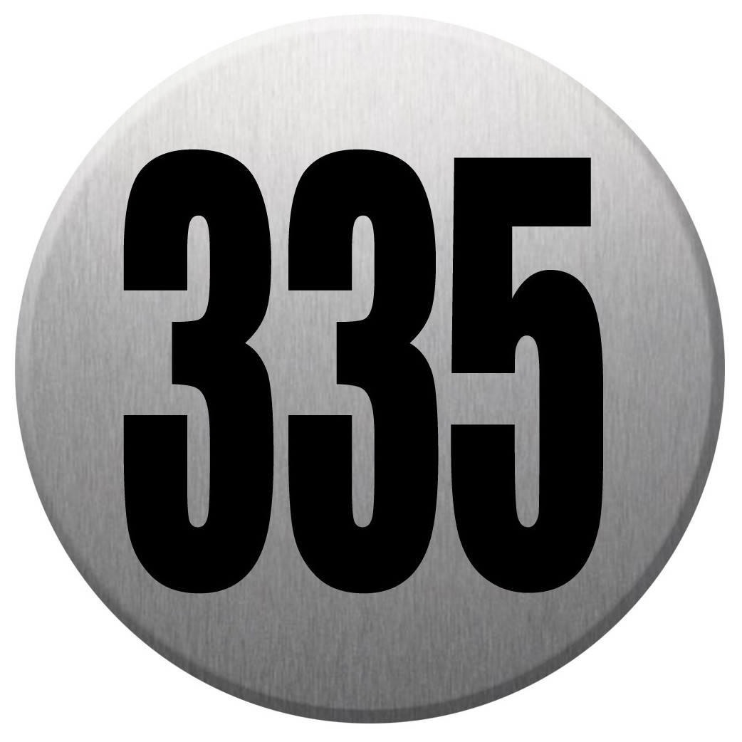 numéroderue335 - gris brossé 10x10cm - Sticker/autocollant