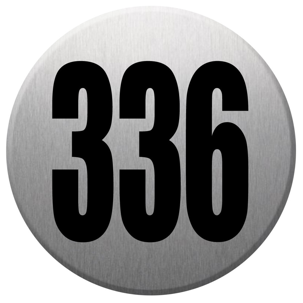 numéroderue336 - gris brossé 10x10cm - Sticker/autocollant