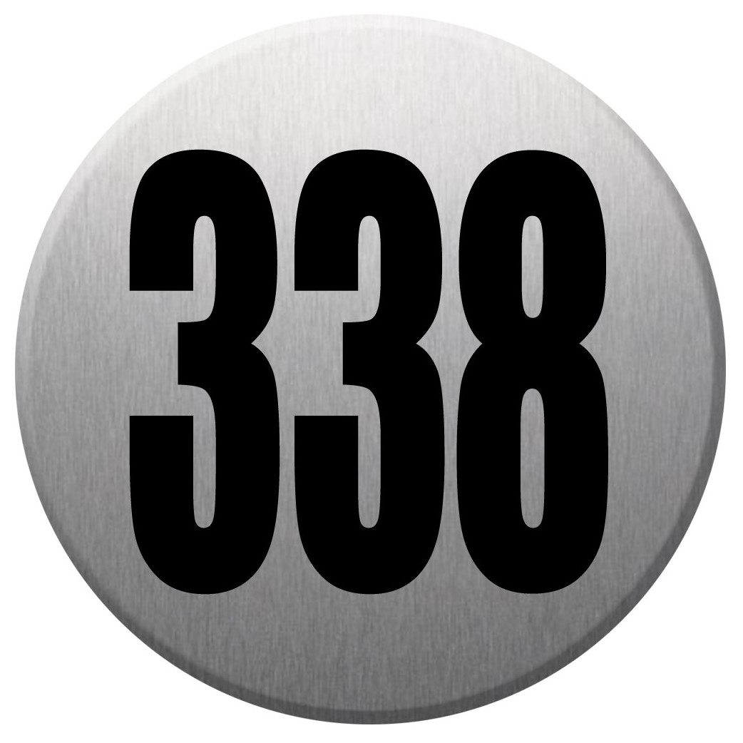 numéroderue338 - gris brossé 10x10cm - Sticker/autocollant