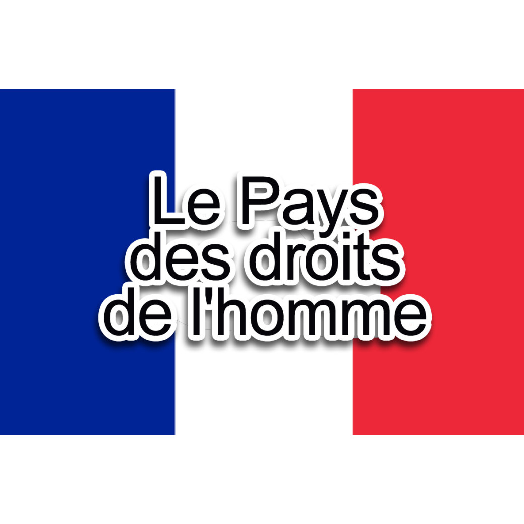 Droits de l'homme - 5x3.3cm - Sticker/autocollant