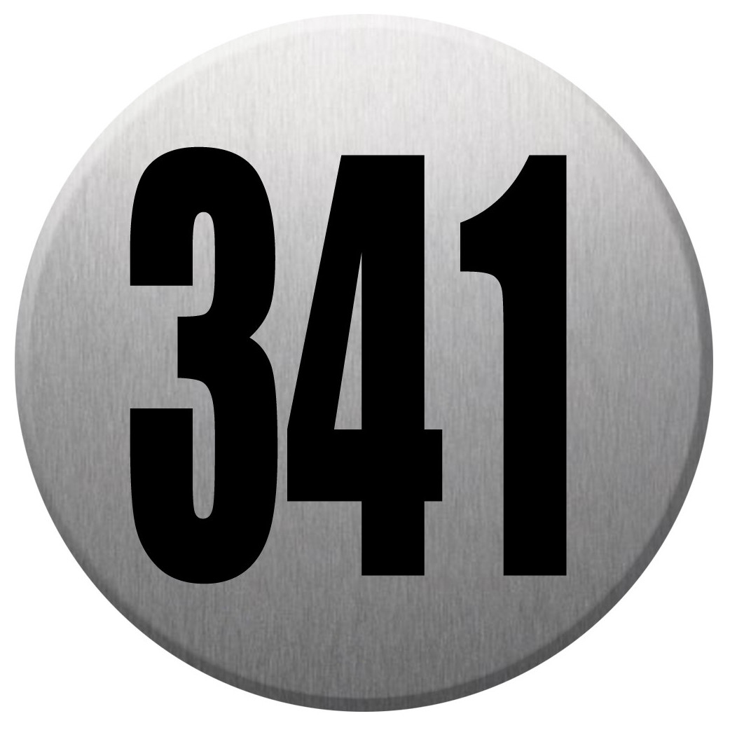 numéroderue341 - gris brossé 10x10cm - Sticker/autocollant