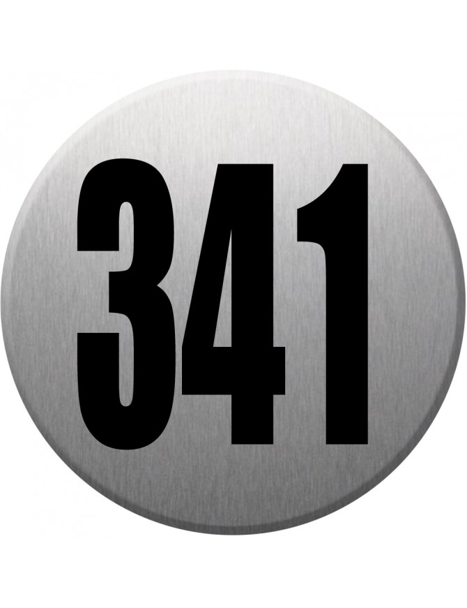 numéroderue341 - gris brossé 10x10cm - Sticker/autocollant numéroderue341 - gris brossé 10x10cm - Sticker/autocollant