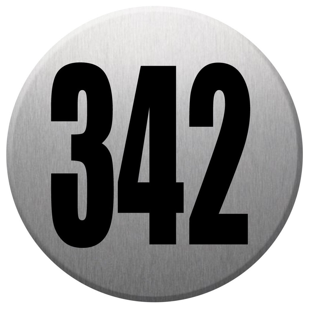 numéroderue342 - gris brossé 10x10cm - Sticker/autocollant