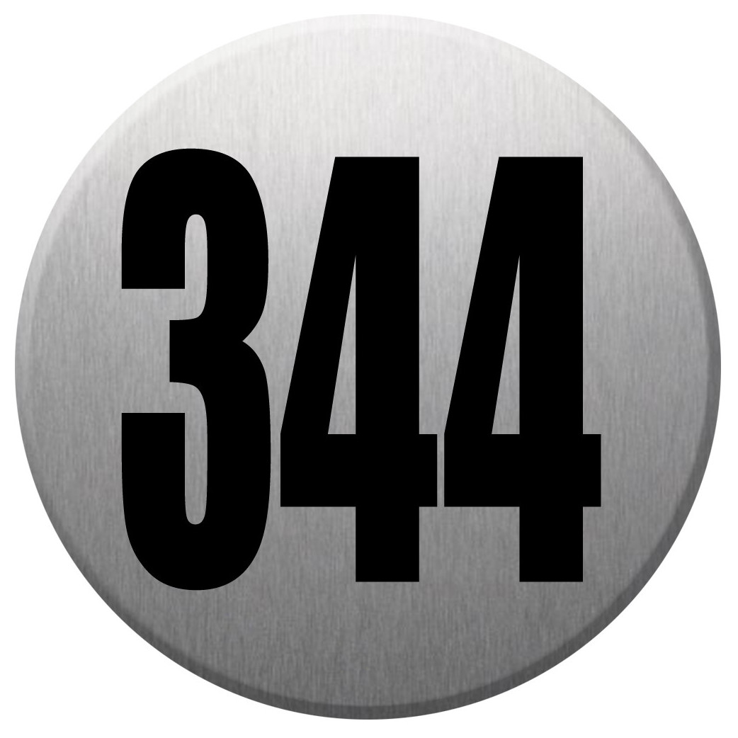 numéroderue344 - gris brossé 10x10cm - Sticker/autocollant