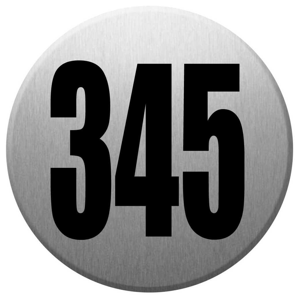 numéroderue345 - gris brossé 10x10cm - Sticker/autocollant