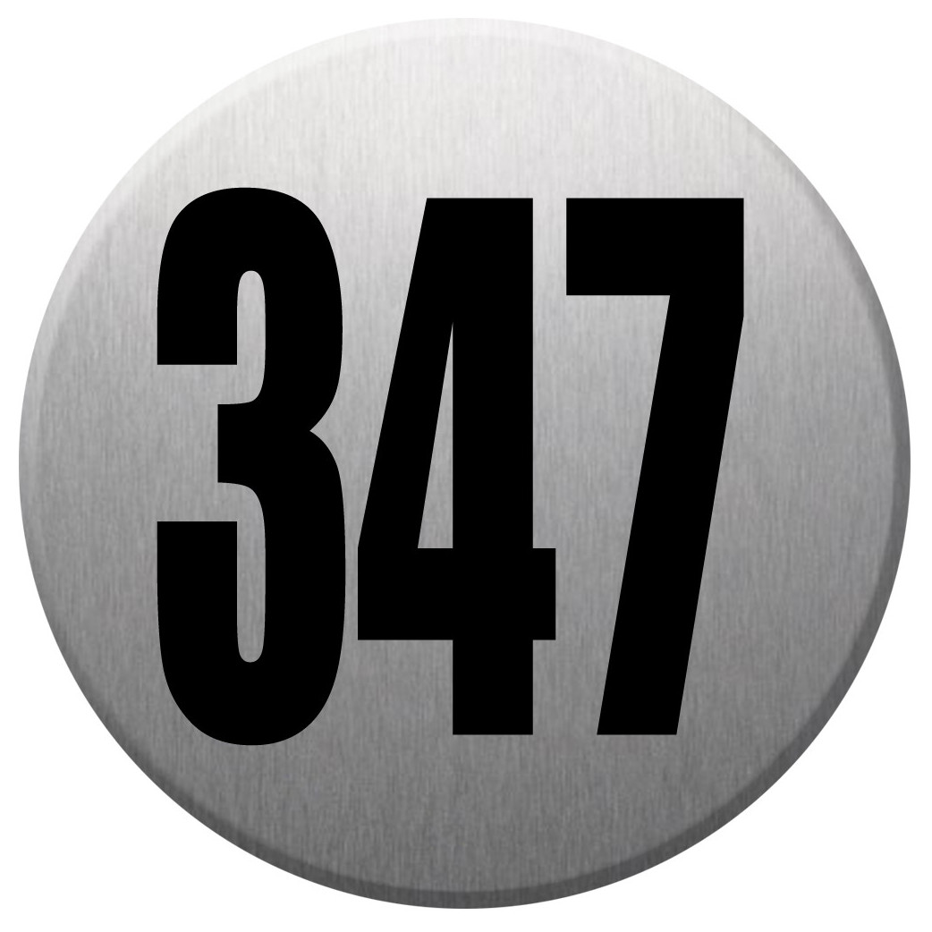 numéroderue347 - gris brossé 10x10cm - Sticker/autocollant