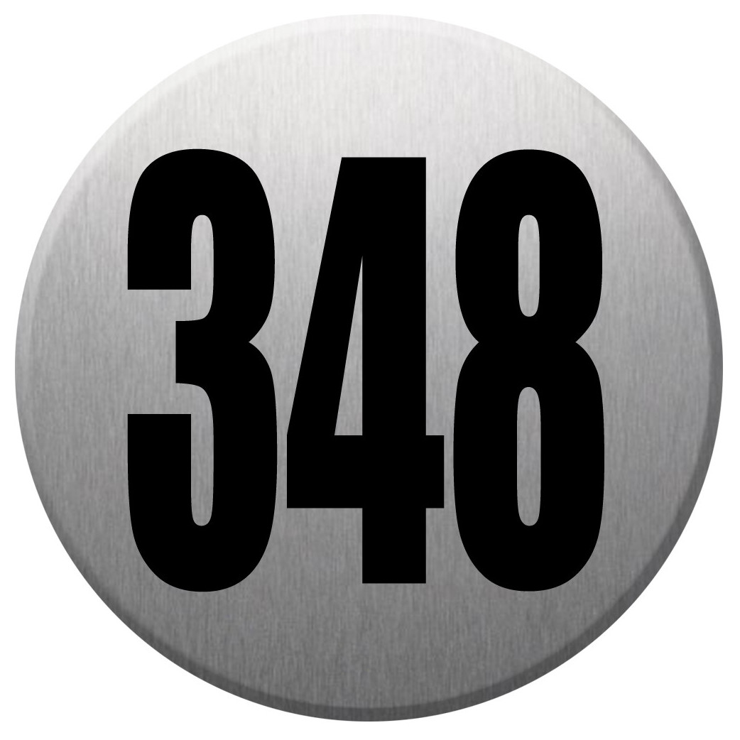 numéroderue348 - gris brossé 10x10cm - Sticker/autocollant