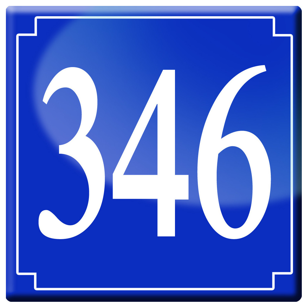 numéroderue346 - classique 10x10cm - Sticker/autocollant