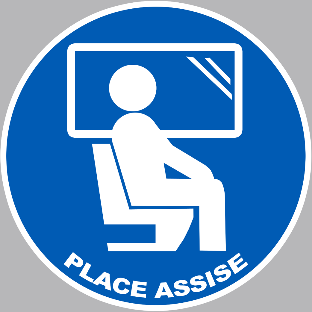 Place assise - 7cm - Sticker/autocollant