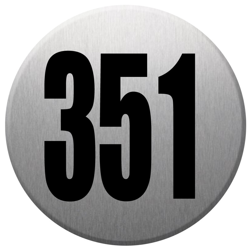 numéroderue351 - gris brossé 10x10cm - Sticker/autocollant