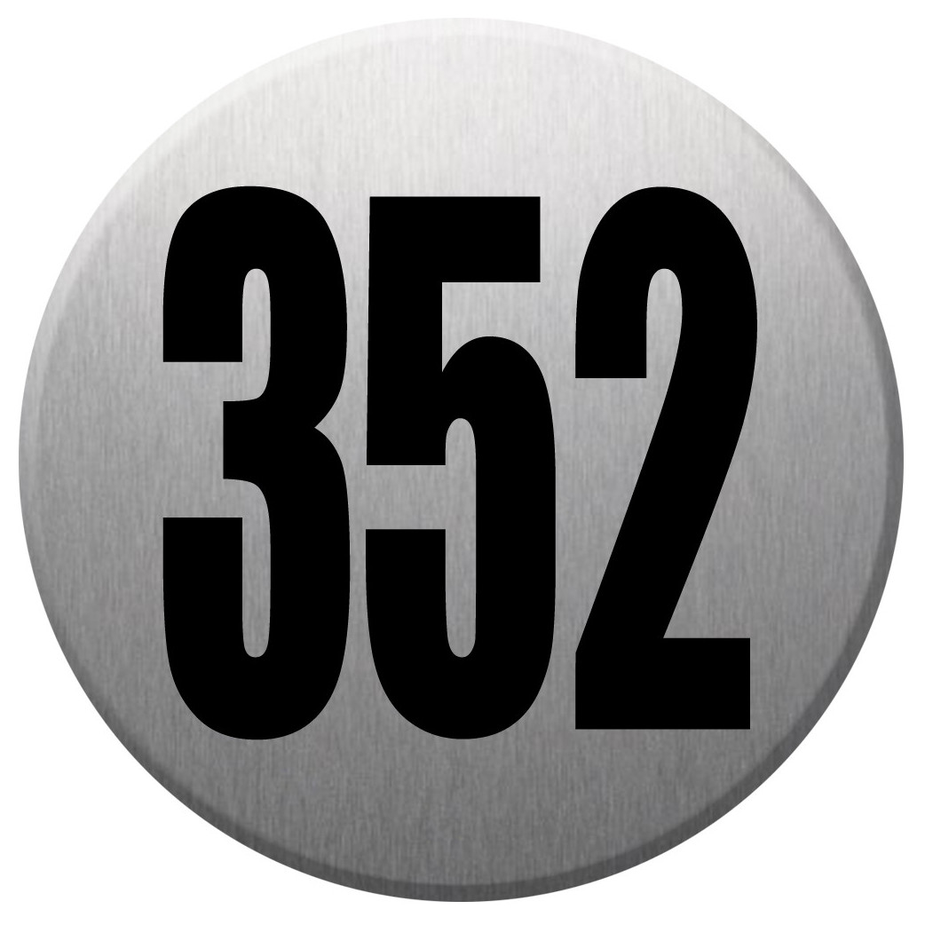 numéroderue352 - gris brossé 10x10cm - Sticker/autocollant