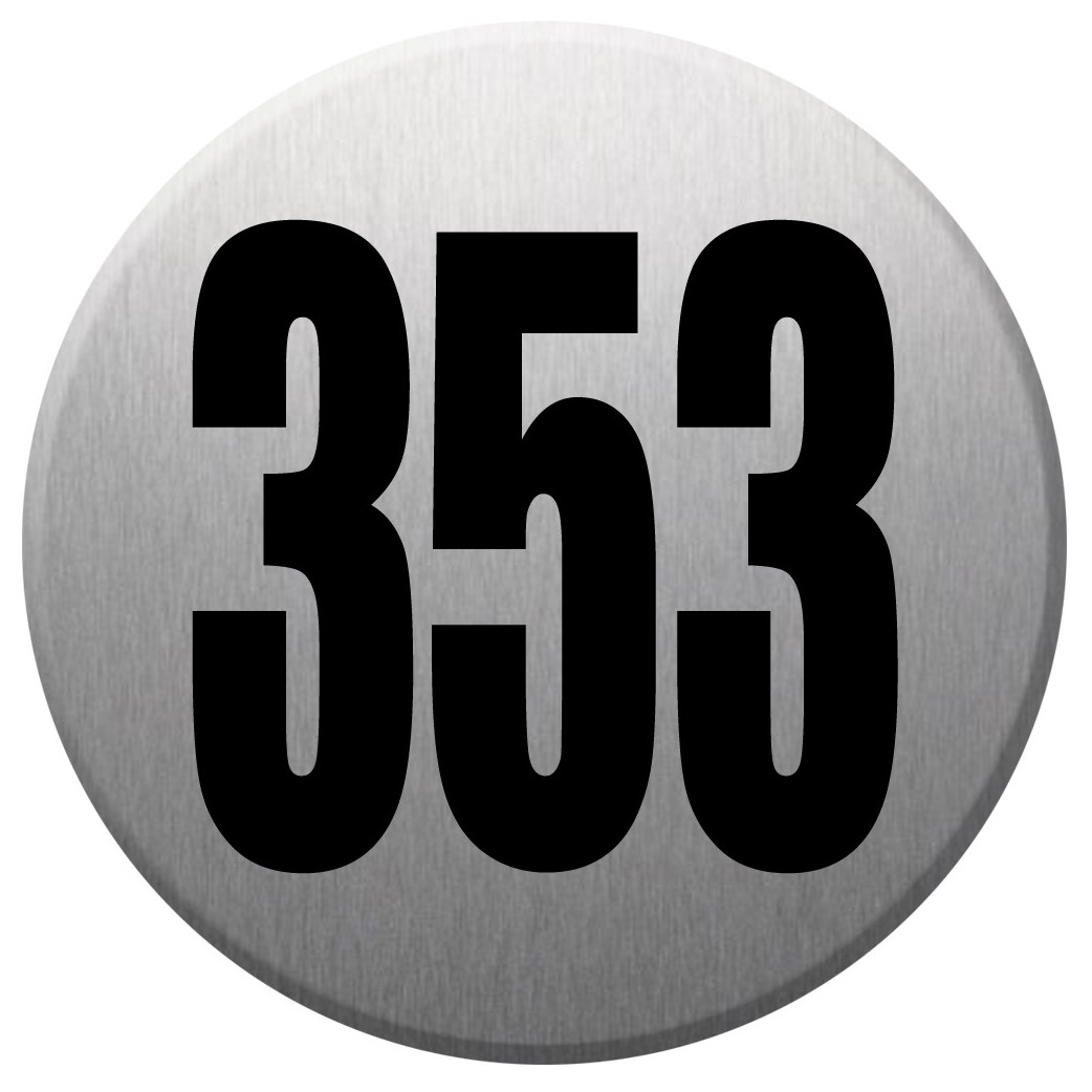 numéroderue353 - gris brossé 10x10cm - Sticker/autocollant