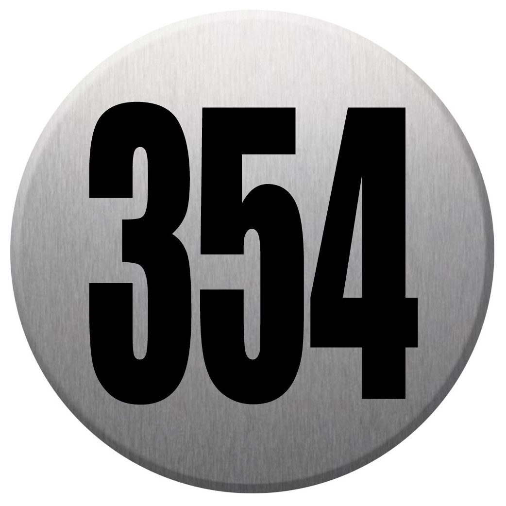 numéroderue354 - gris brossé 10x10cm - Sticker/autocollant