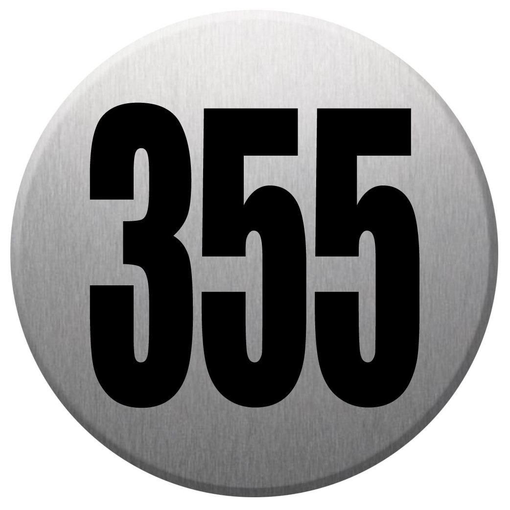 numéroderue355 - gris brossé 10x10cm - Sticker/autocollant