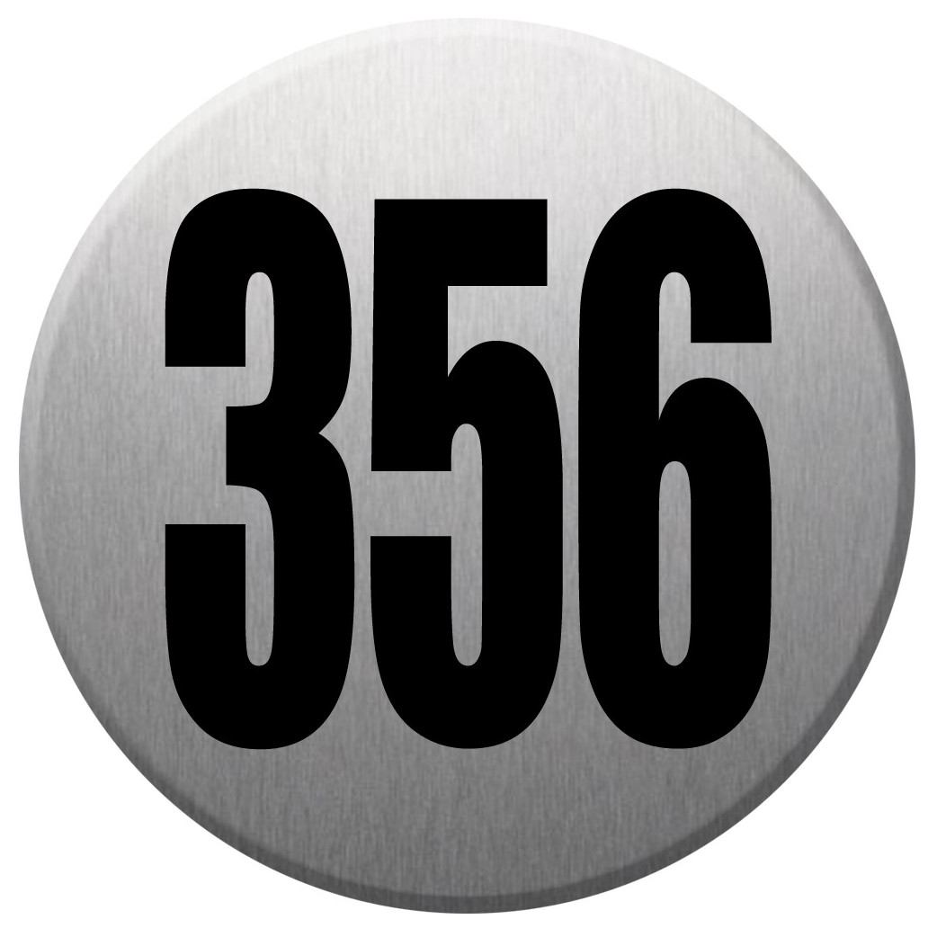 numéroderue356 - gris brossé 10x10cm - Sticker/autocollant