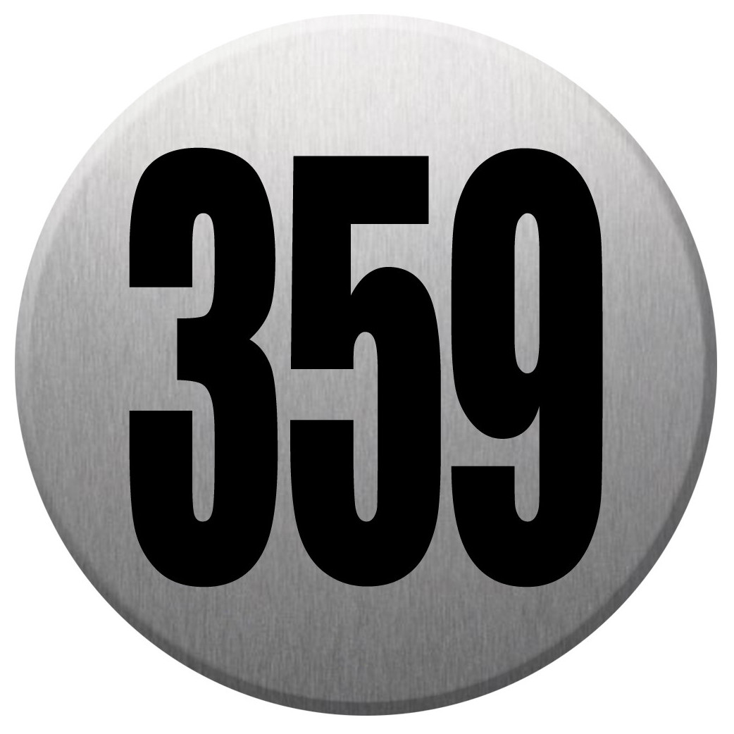 numéroderue359 - gris brossé 10x10cm - Sticker/autocollant