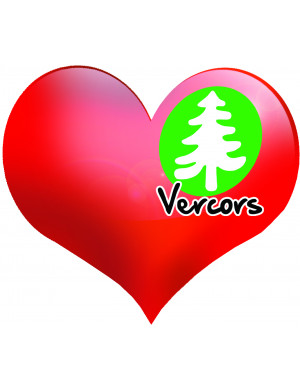Coeur Vercors - 5x4.3cm - Sticker/autocollant