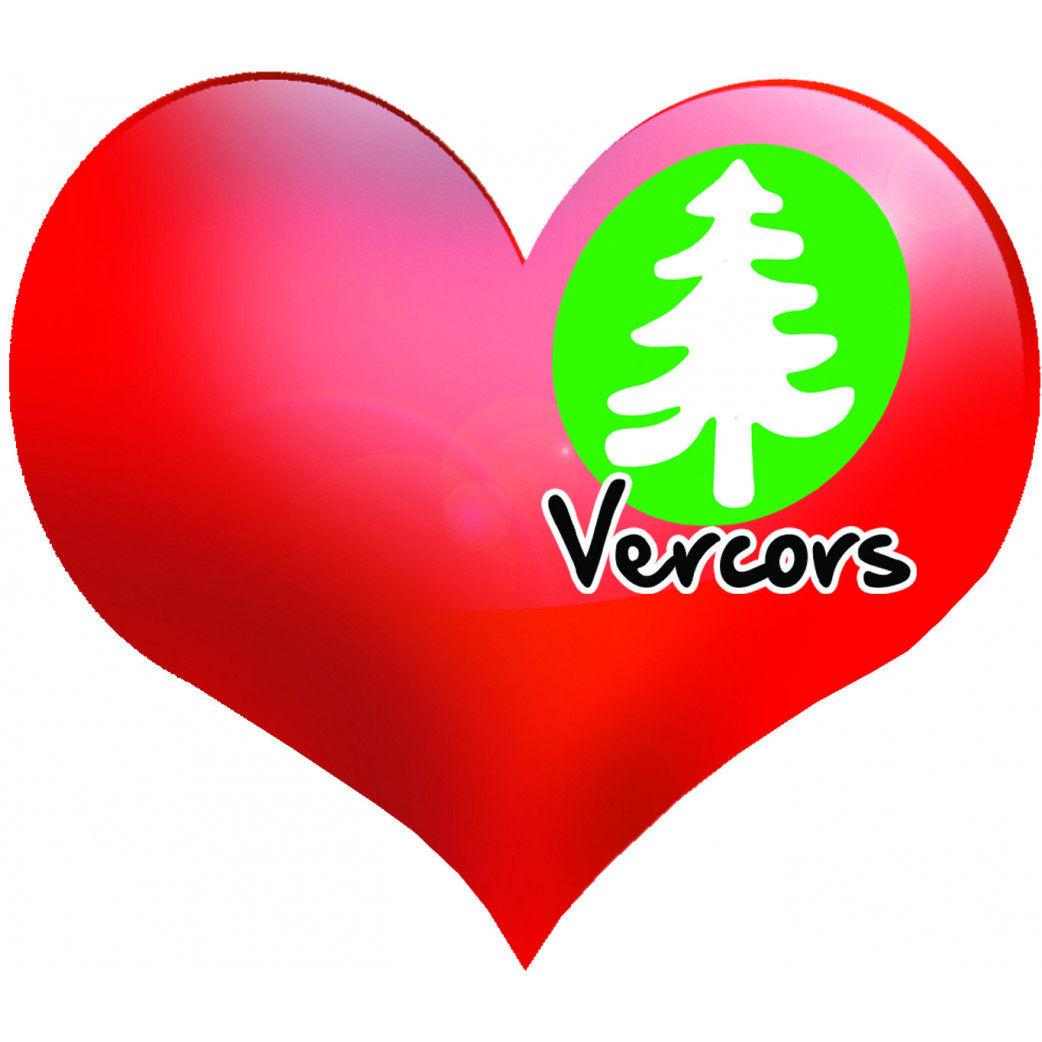 Coeur Vercors - 11.5x10cm - Sticker/autocollant